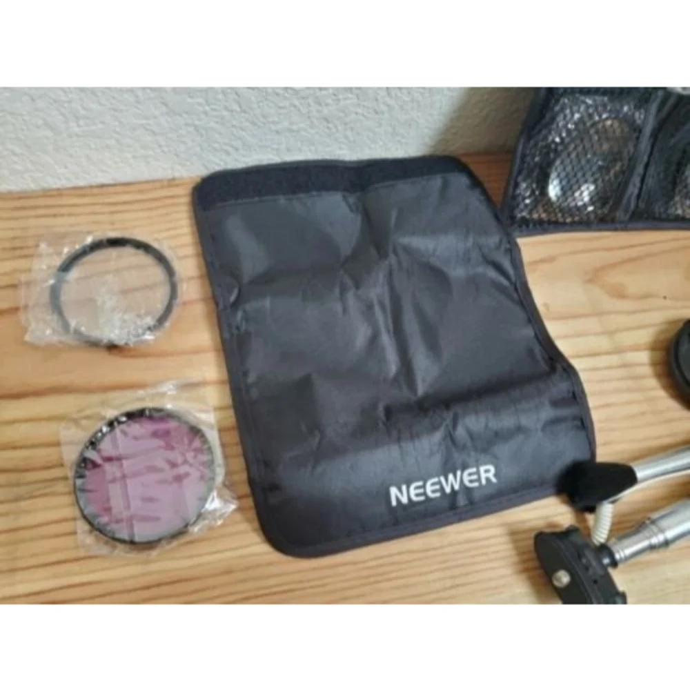 Camera Accessories Lot: 6 Filters, Selfie Stick, Film, Brush, Lens Cap …
